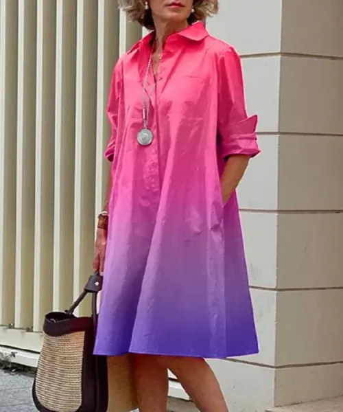 Design Oversized Pink Trench Coat Dress Outerwear - 3
