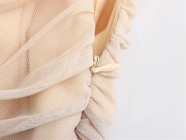 Design Ombre Draped Slip Dress Beige to Black - 19