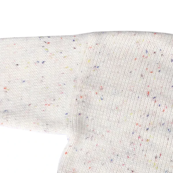 Design Cropped Speckled Knit Cardigan White Outerwear.cardigan - 12