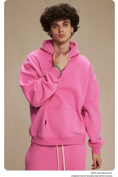 Design 350G Thickened Faint Yellow Hoodie - 26