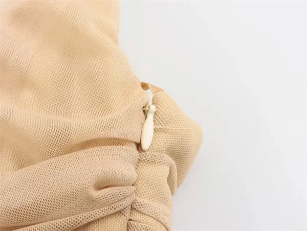 Design Ombre Draped Slip Dress Beige to Black - 15