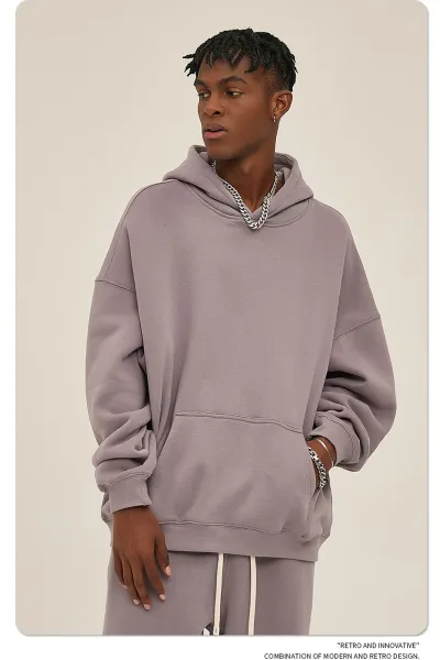 Design 350G Thickened Faint Yellow Hoodie - 76