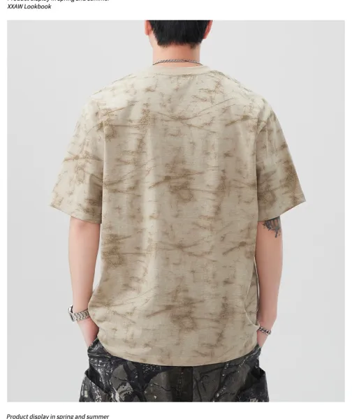 Design Tie-Dye Oversized T-Shirt Brown - 10