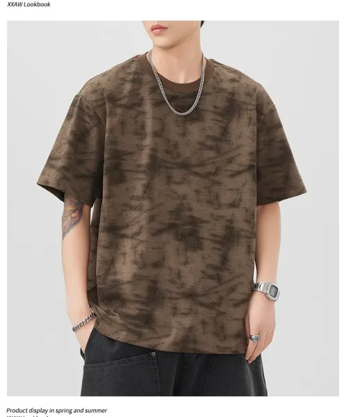 Design Tie-Dye Oversized T-Shirt Brown - 13
