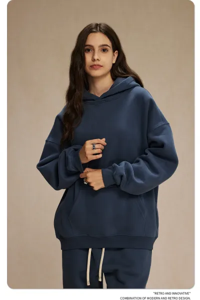 Design 350G Thickened Faint Yellow Hoodie - 34