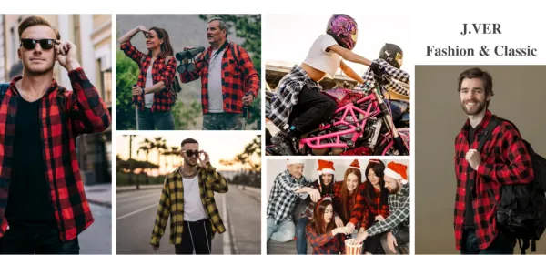 Design Classic Black and White Checkered Flannel Shirt Tops Shirt - 7