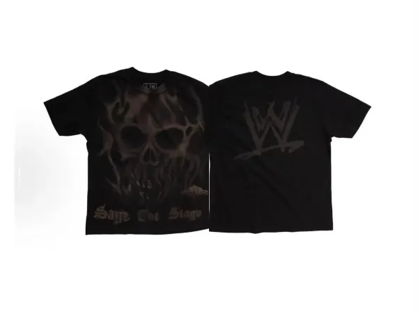 Design WWE Sage The Stage Skull Graphic T-Shirt Black T-Shirts - 1