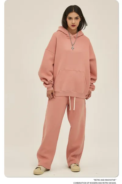 Design 350G Thickened Faint Yellow Hoodie - 79