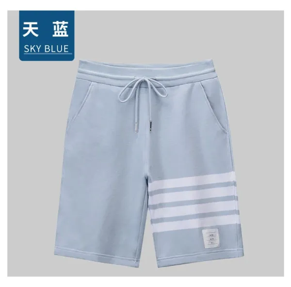 Thom Browne 4-Bar Stripe Pink Sweat Shorts - 17