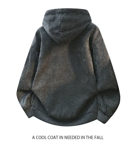 Design Corduroy Hoodie Black - 15