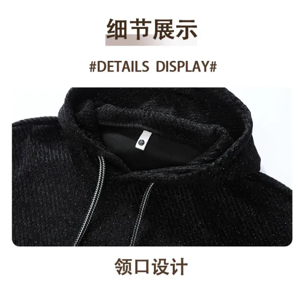 Design Corduroy Hoodie Black - 18