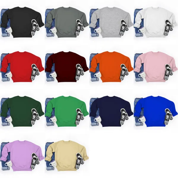 Design Make Heaven Crowded Blue Cropped Sweatshirt Sweater - 3