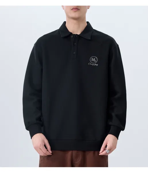 Design Polo Sweatshirt Gray Polo Shirt - 17