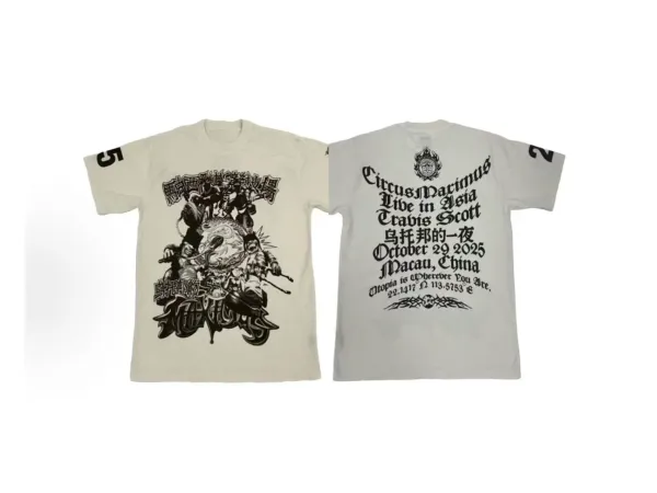 Travis Scott x Circus Maximus 'Utopia' Tour T-Shirt Off-White - 1