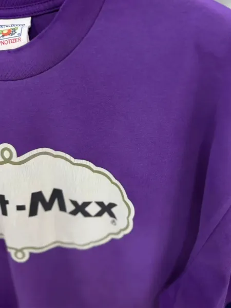 Design Saint-Mxx Logo Graphic T-Shirt Purple T-Shirts - 14