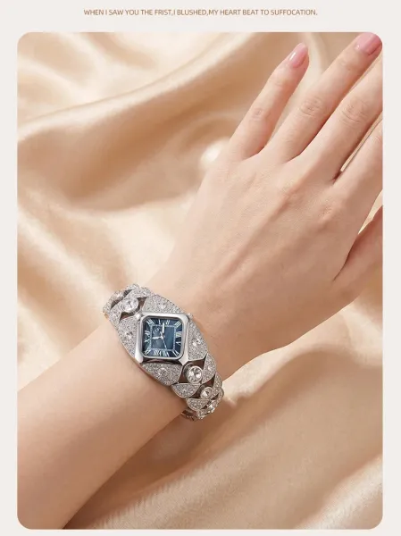 Design GEDI Crystal-Embellished Blue Mother-of-Pearl Dial Quartz Watch Watches - 21