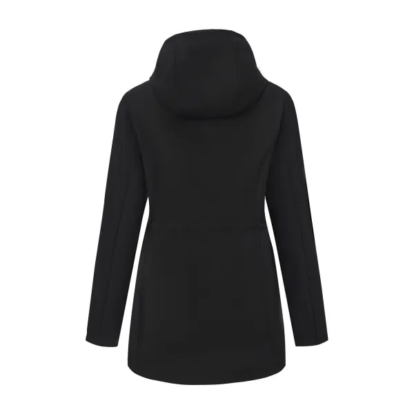 Design Water-Resistant Hooded Trench Coat in Black Outerwear - 38