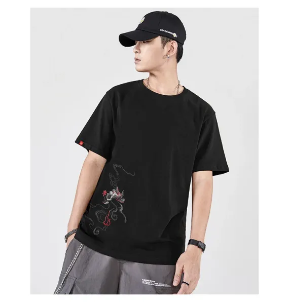 Design Phoenix Embroidered White T-Shirt - 14
