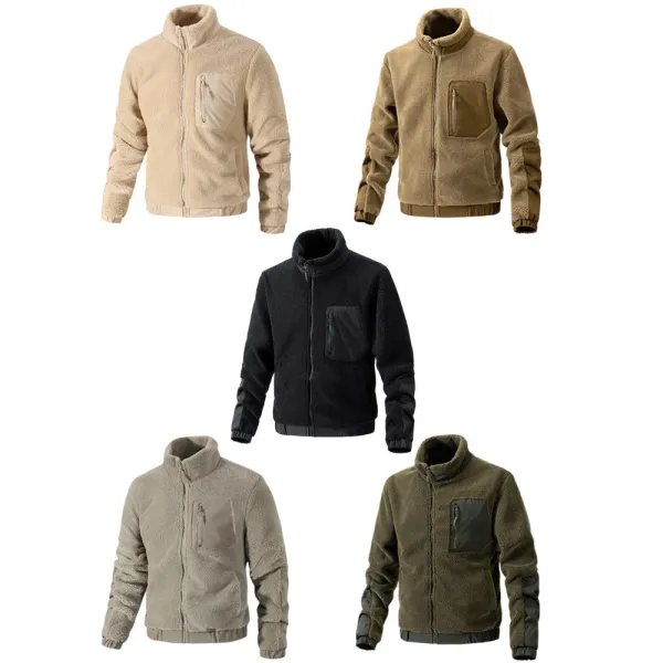Design Fleece Sherpa Jacket Beige Outerwear - 13