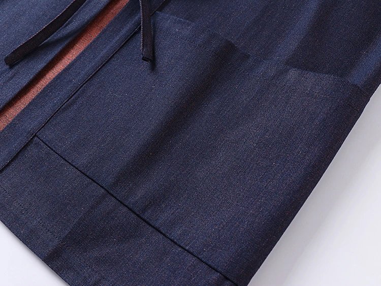 Design Haori-Style Oversized Kimono Jacket Navy Outerwear - 10
