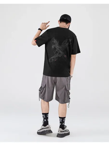 Design Phoenix Embroidered White T-Shirt - 12