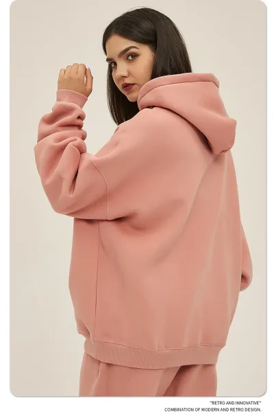 Design 350G Thickened Faint Yellow Hoodie - 81