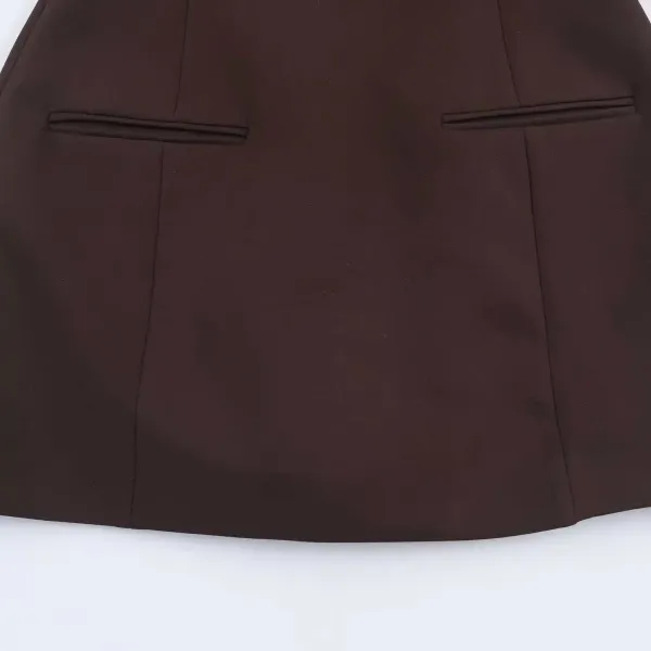 Design Puffed Sleeve Mini Dress Black - 11