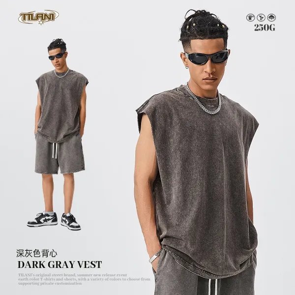 Design TILANI Dark Gray Vest Top - 1