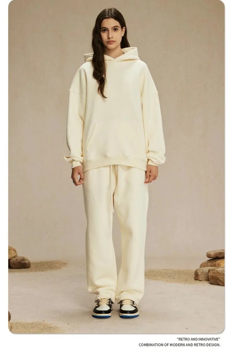 Design 350G Thickened Faint Yellow Hoodie - 27