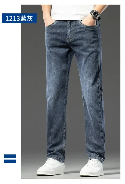 Design Classic Straight Fit Mid-Wash Blue Jeans - 15