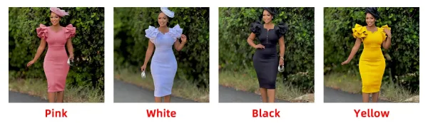 Design Metamorphosis Girl Ruffled Sleeve Bodycon Dress White Dress - 6