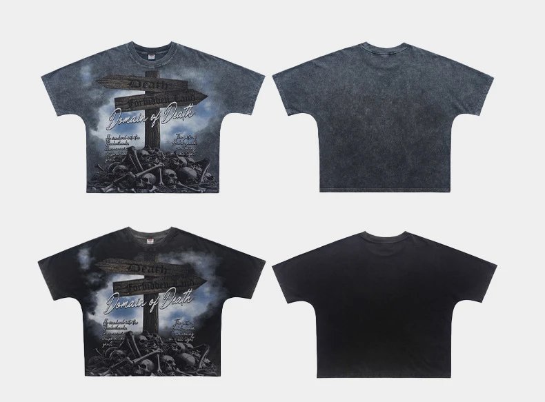Design Domain of Death Graphic T-Shirt Gray - 6