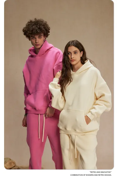 Design 350G Thickened Faint Yellow Hoodie - 22