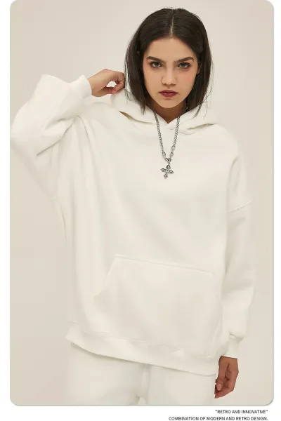 Design 350G Thickened Faint Yellow Hoodie - 45