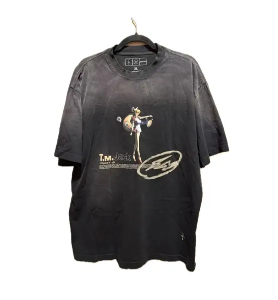 Cactus Jack Travis Scott x Fragment Design x T.M.Revolution T-Shirt Black T-Shirts - 1