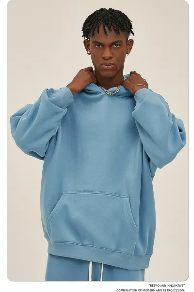 Design 350G Thickened Faint Yellow Hoodie - 48