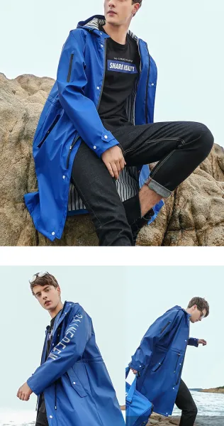 Design Waterproof Windbreaker Jacket Light Gray Outerwear - 13