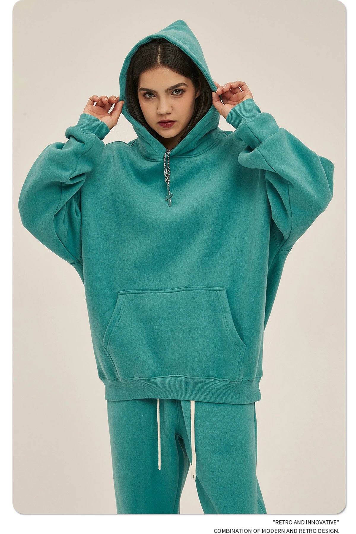 Design 350G Thickened Faint Yellow Hoodie - 60