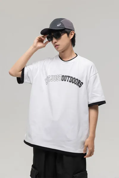 Design Not Just Outdoors Arch Logo T-Shirt Black T-Shirts - 2