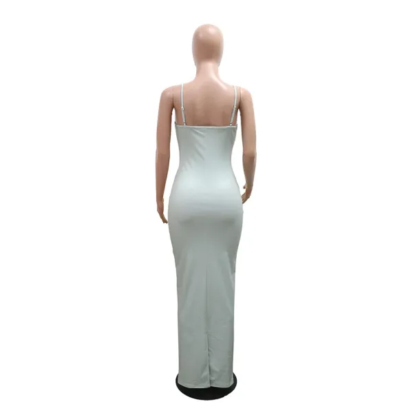Design Graphic Print Beige Maxi Dress with 'SHANE JUSTIN' Typography - 43