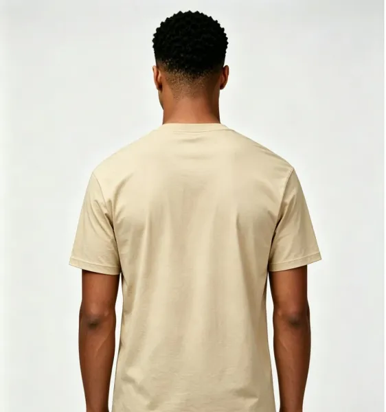 Design SHENGYALUO Logo Print T-Shirt Pale Yellow T-Shirt T-Shirts - 4
