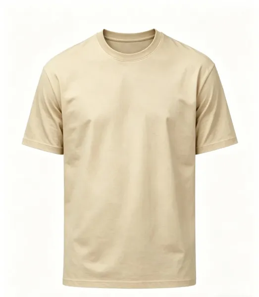 Design SHENGYALUO Logo Print T-Shirt Pale Yellow T-Shirt T-Shirts - 5