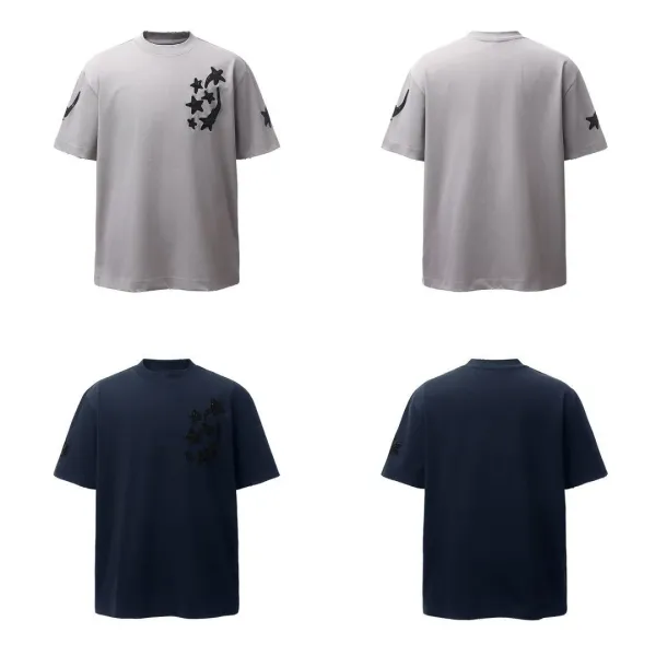 Design Star Embroidery Navy T-Shirt - 3