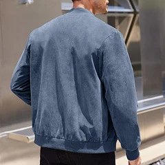 Design Suede Bomber Jacket Army Green Outerwear Jacket - 18