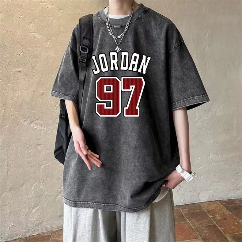 Design Graphic Print Distressed Wash T-Shirt - 3