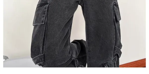 Design T-Light Cargo Jeans Black Pants Jeans - 17