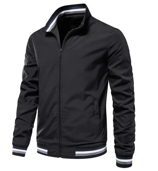 Design Bomber Jacket Army Green Windbreaker Outerwear - 7