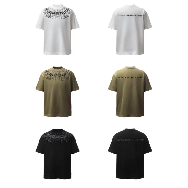 Design Money Print Olive Green T-Shirt - 4