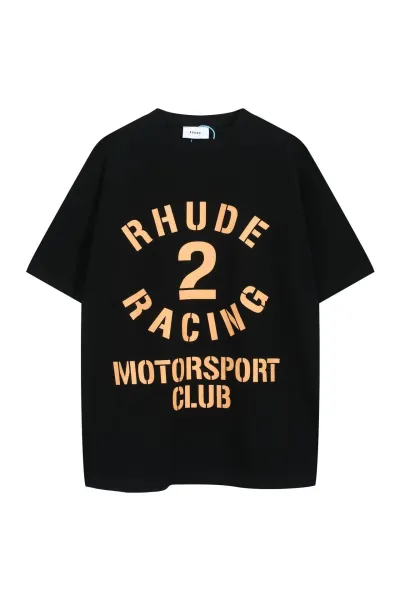 Rhude Racing Motorsport Club Black Oversized T-Shirt - 1