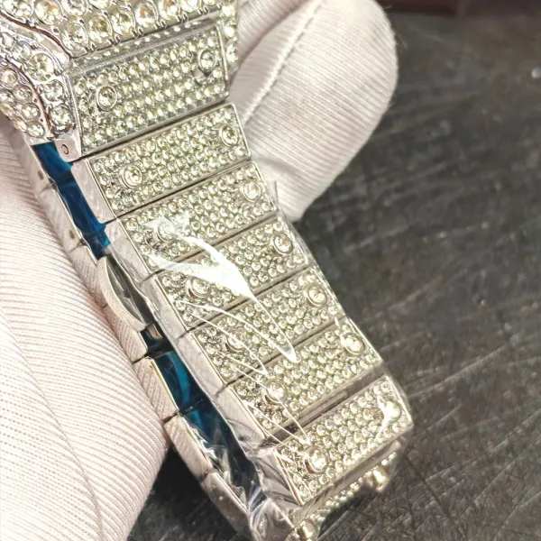 Design Square Crystal-Encrusted Watch Multicolor Rose Gold Tone Watch Watches - 12